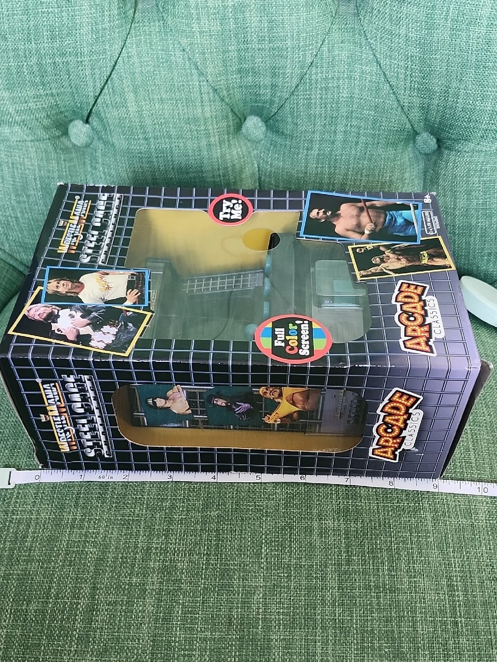 Wrestle Mania Steel Cage Arcade Classics Handheld Mini Arcade Game - Black